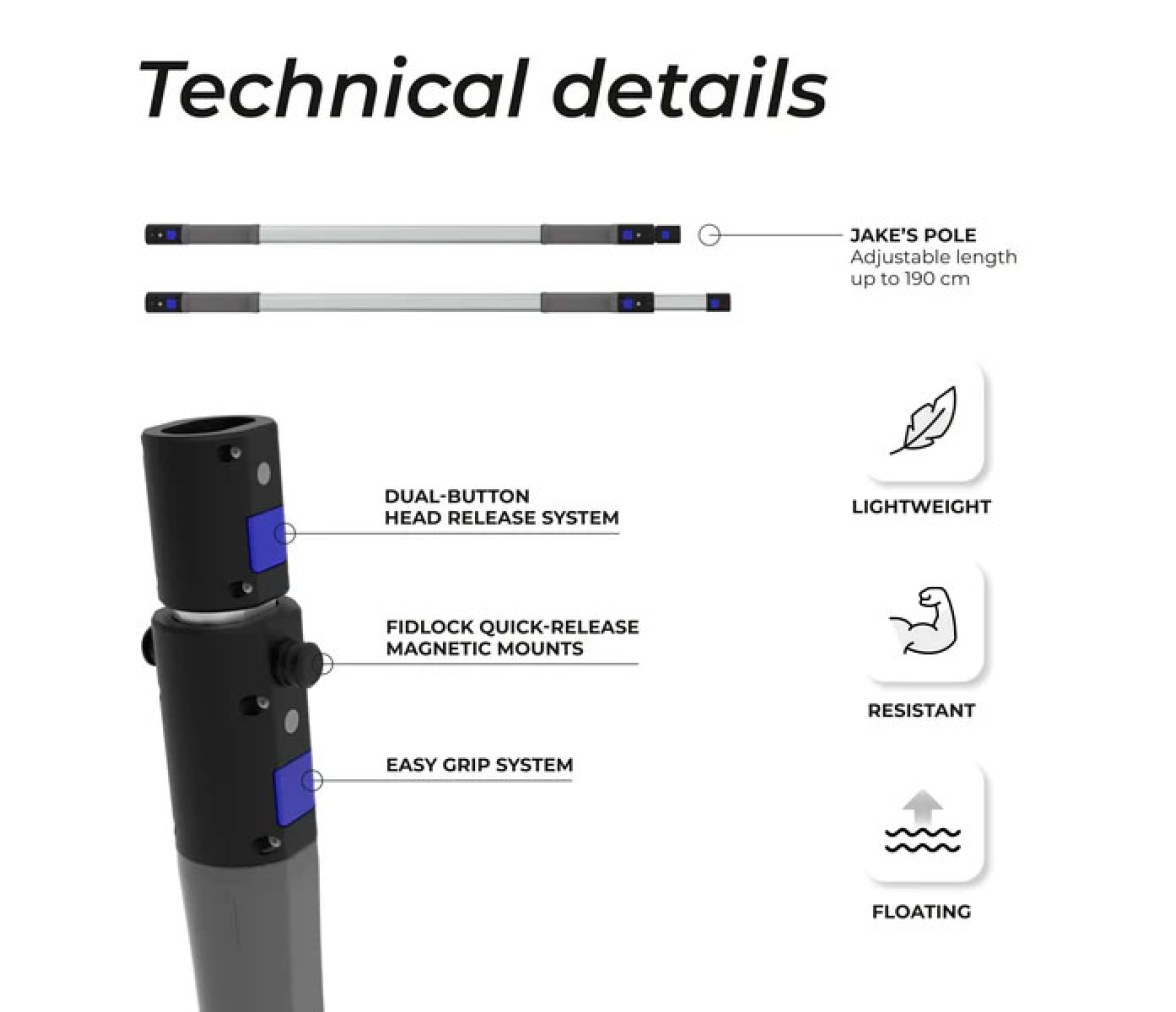 Easysea Jake Starter Kit Mango telescópico + cabezal bichero