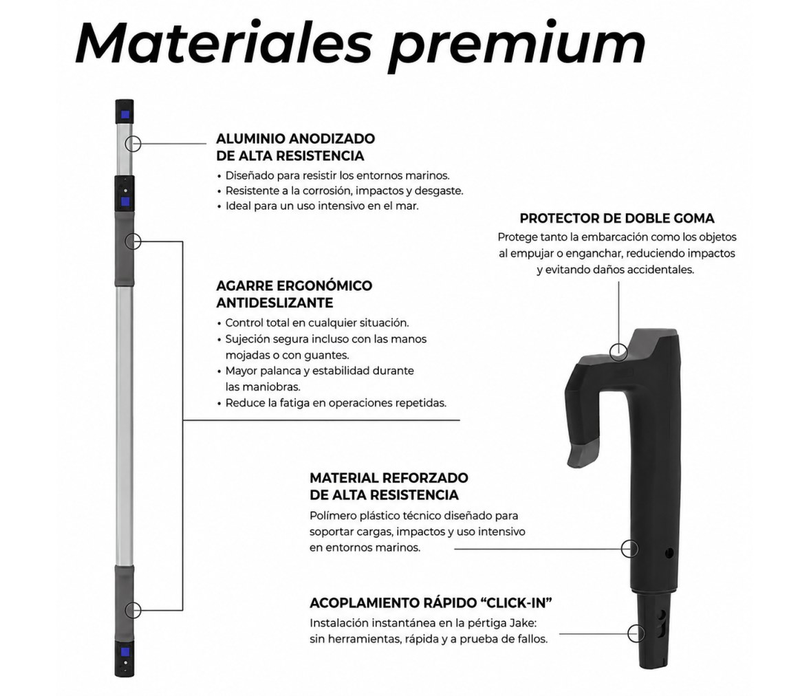 Easysea Jake Starter Kit Mango telescópico + cabezal bichero