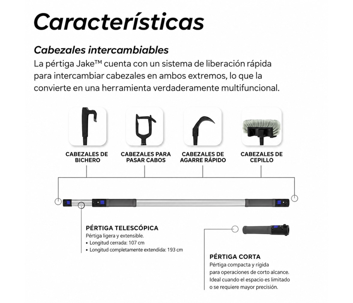 Easysea Jake Starter Kit Mango telescópico + cabezal bichero