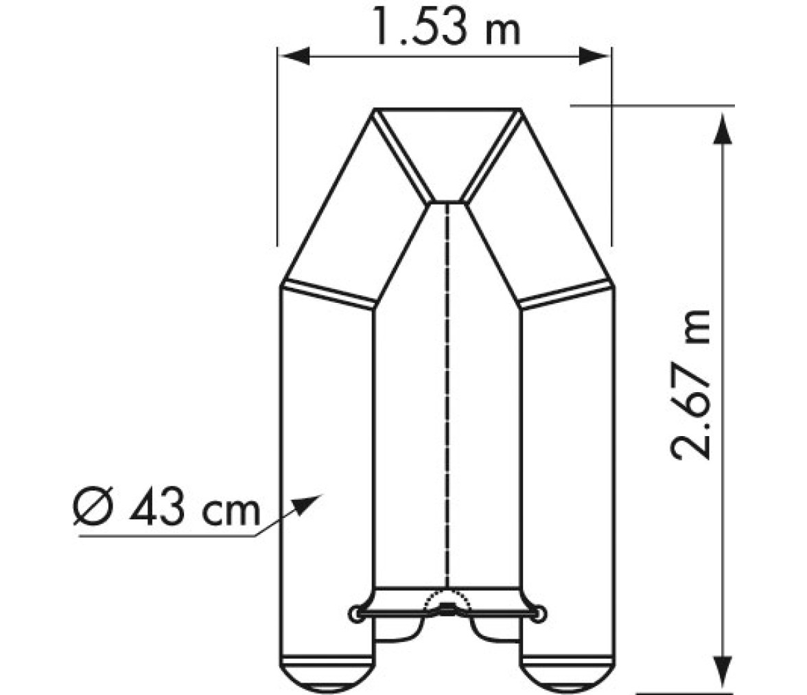 Plastimo Embarcacion Neumatica Fun PI270VB Gris Suelo Hinchable