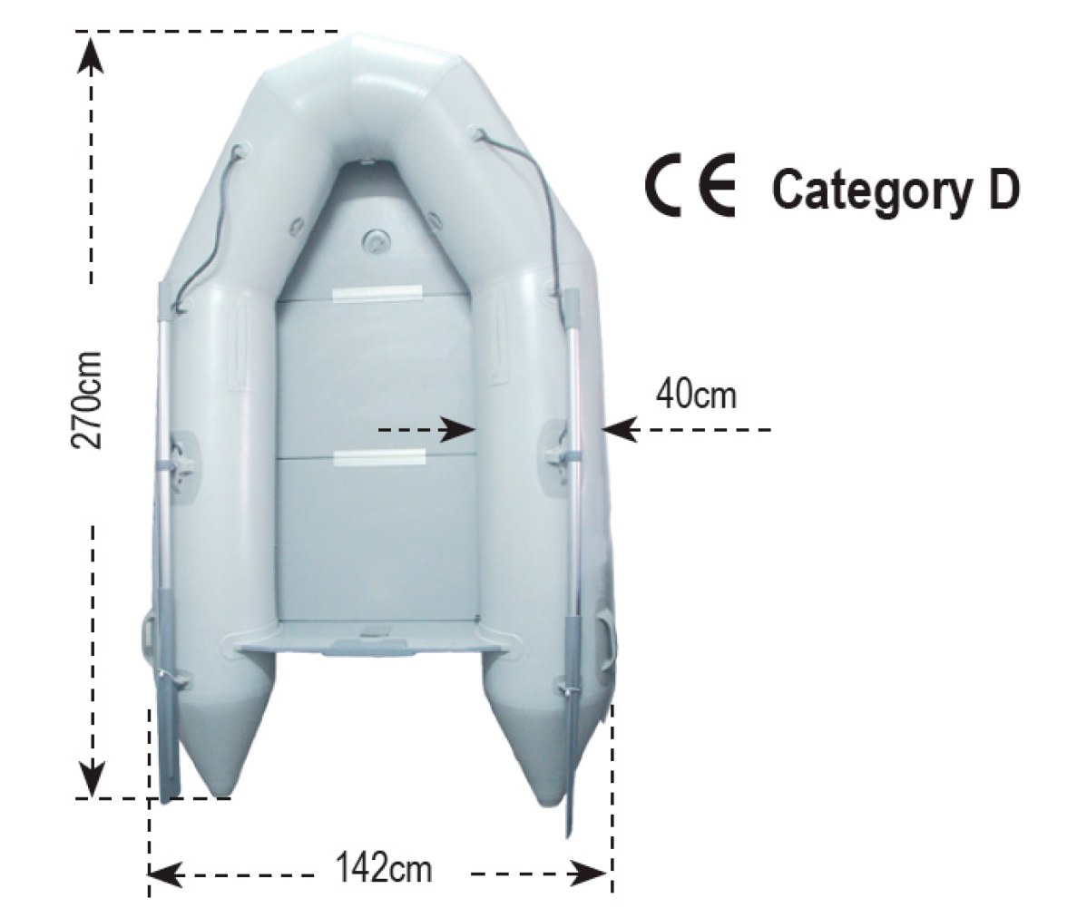 Embarcacion Neumatica Hercules 270Ki suelo hinchable