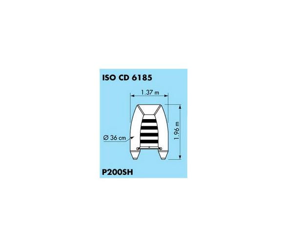 Plastimo Embarcacion Neumatica Raid II P200SH Gris Suelo Tablas de Madera