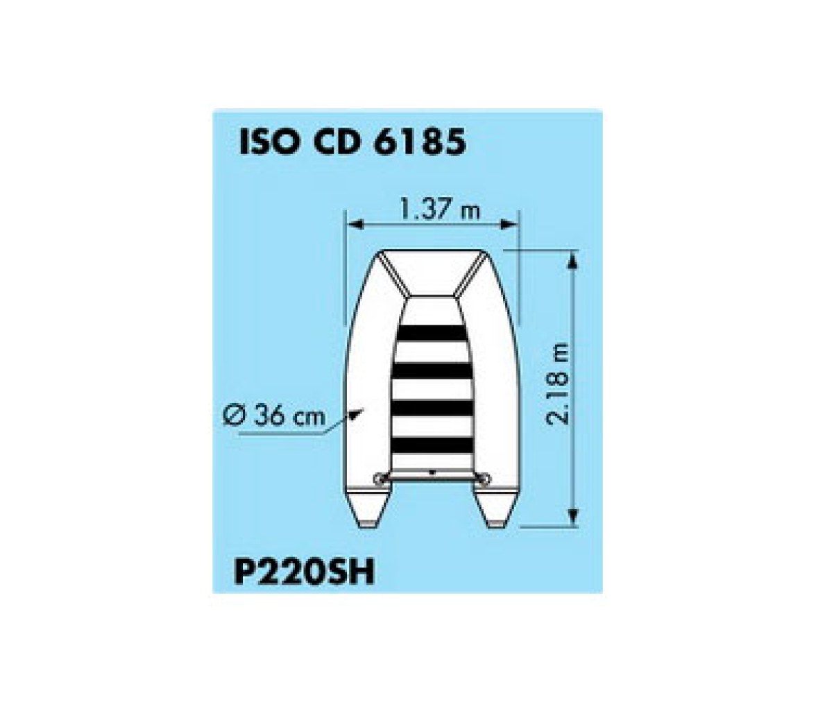 Plastimo Embarcacion Neumatica Raid II P220SH Gris Suelo Tablas de Madera