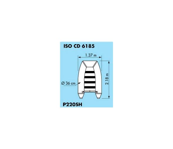 Plastimo Embarcacion Neumatica Raid II P220SH Gris Suelo Tablas de Madera