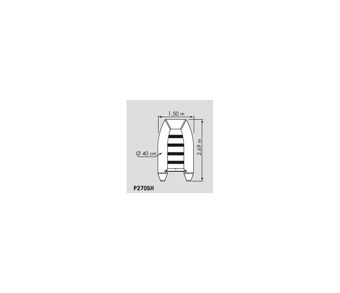 Plastimo Raid II Inflatable Boat P270SH Gray (Wood Flooring Tables)