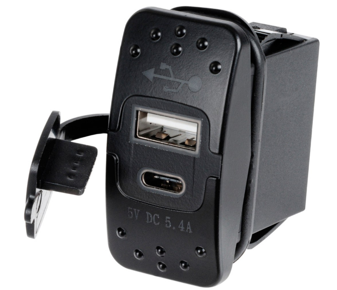 Enchufe doble USB - Micro USB para Panel