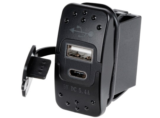 Enchufe doble USB - Micro USB para Panel