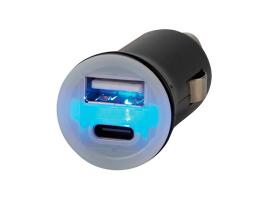 Double USB plug Type A+C 12/24V 2.4A