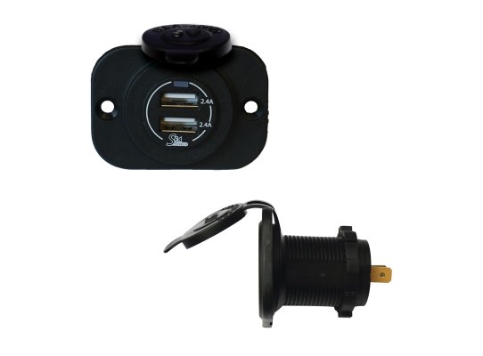 Enchufe USB Doble Conexion 12/24 V DC