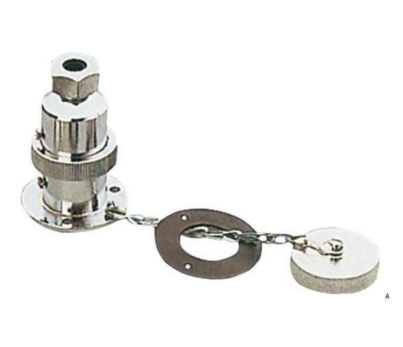 Enchufe Estanco de Cubierta en Laton Cromado