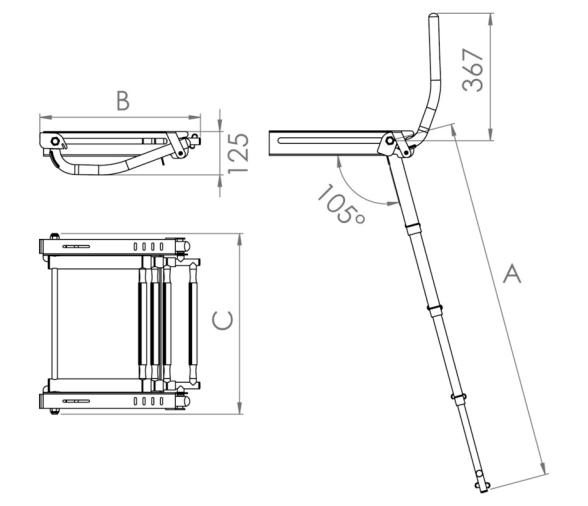 Escalera Bajo Plataforma con Asas