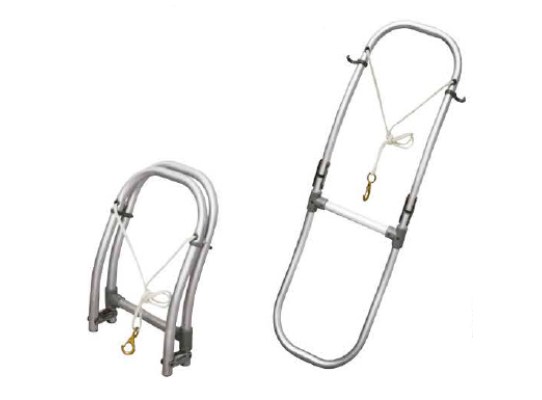 ANODISED ALUMINIUM FOLDING 2 STEPS FOR INFLATABLE BOATS