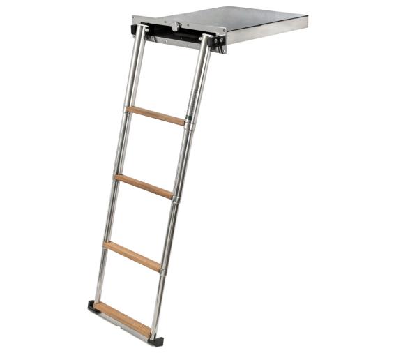Escalera Escamoteable Inox 4 Peldaños