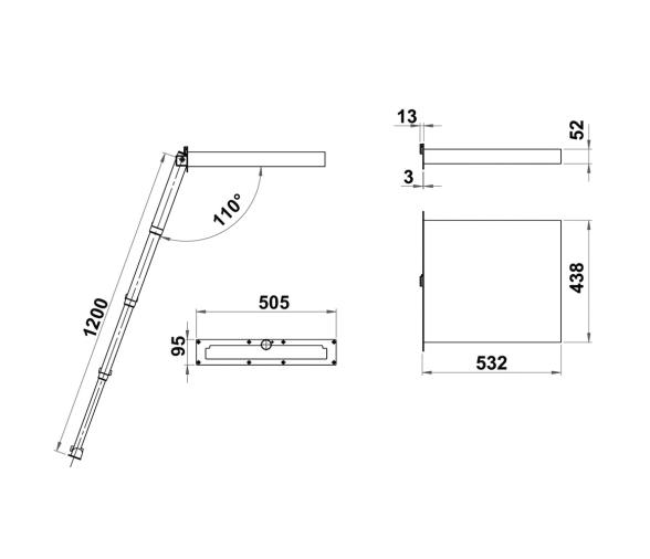 Escalera Escamoteable Inox 4 Peldaños