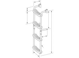 Escalera Inox Plegable con Angulo de 90 Grados Plastimo