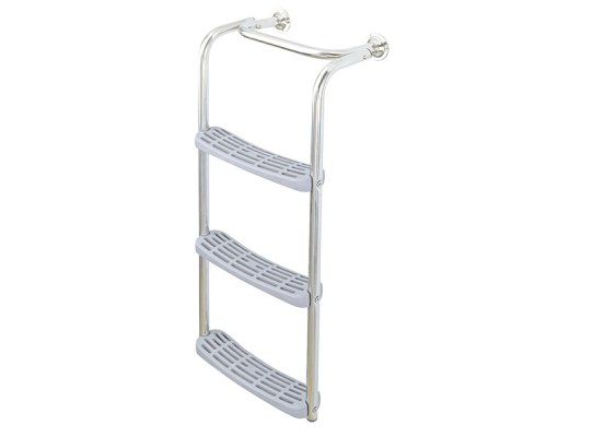 ESCALERA PARA ESPEJO DE POPA CON FALDÓN O CON PLATAFORMA PLASTIMO