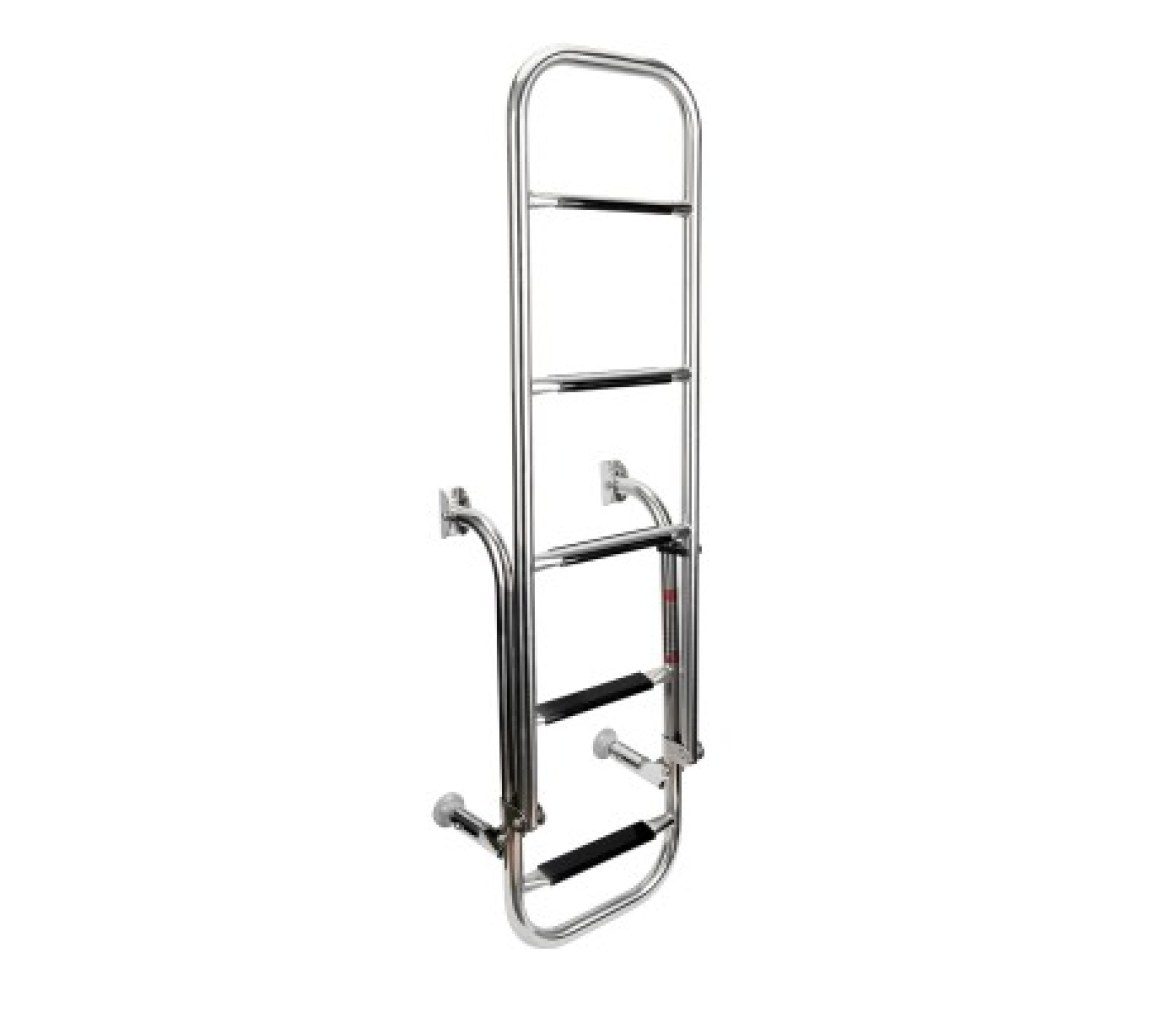 Escalera plegable, 1+2 Peldaños, Inox316, 90º, L810xA280mm