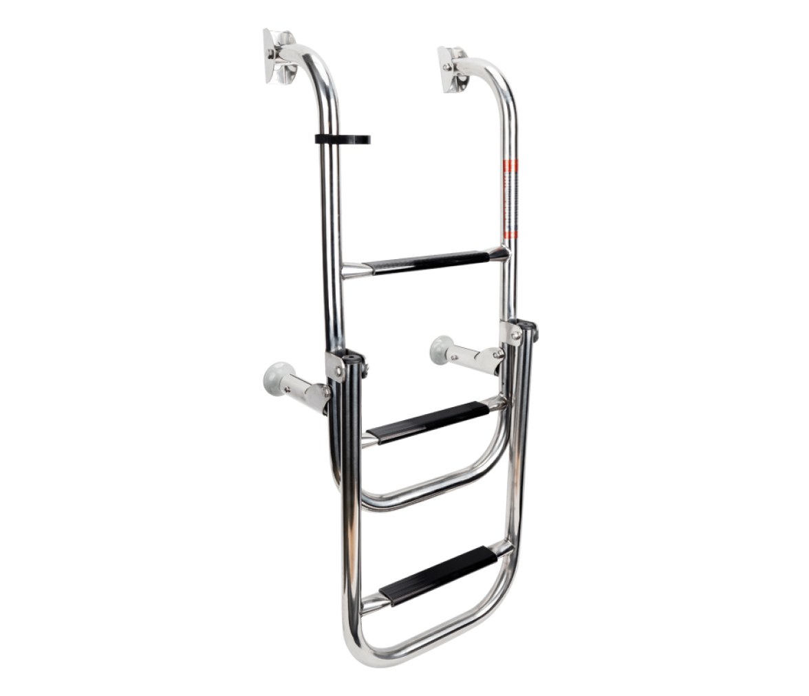 Escalera plegable, 1+2 Peldaños, Inox316, 90º, L810xA280mm