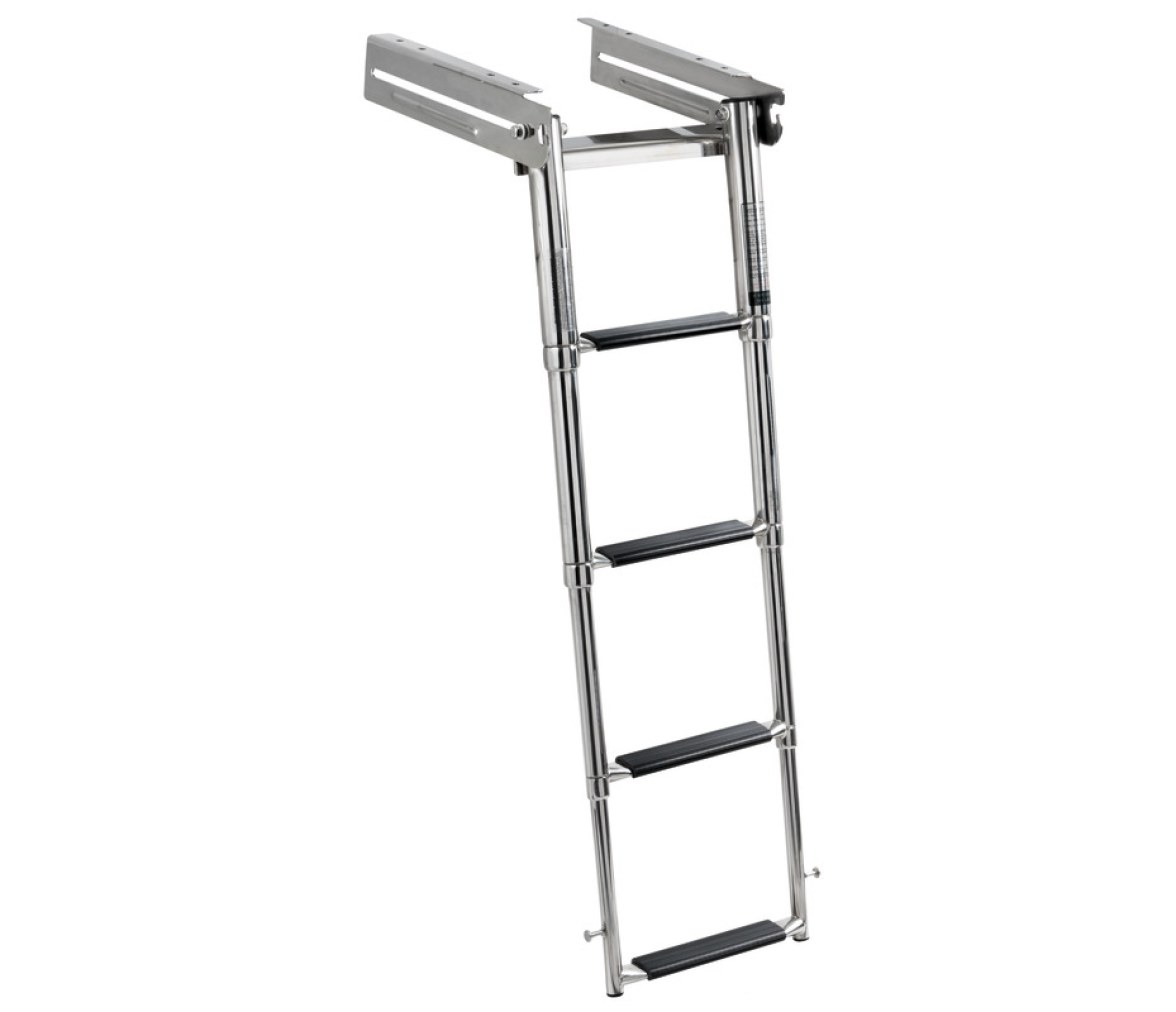 Escalera Plegable 4 Peldaños INOX