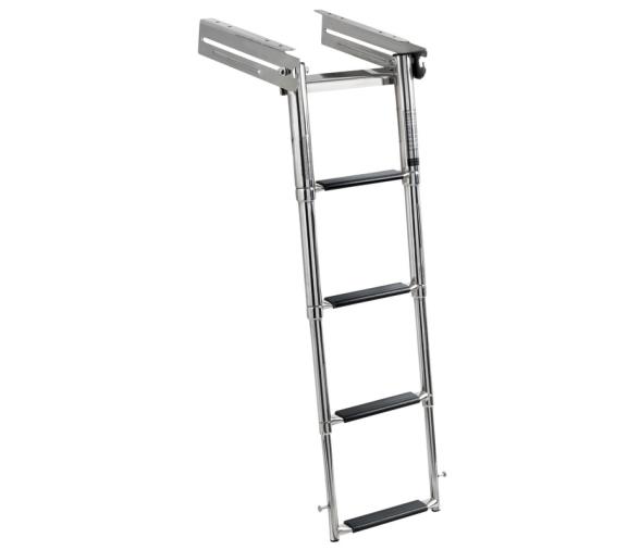 Escalera Plegable 4 Peldaños INOX