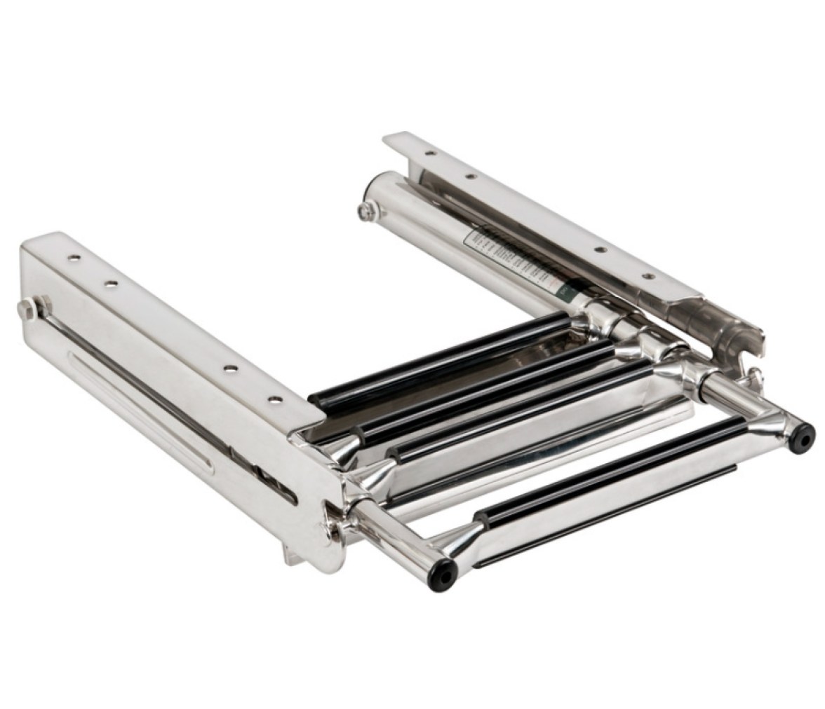 Escalera Plegable 4 Peldaños INOX