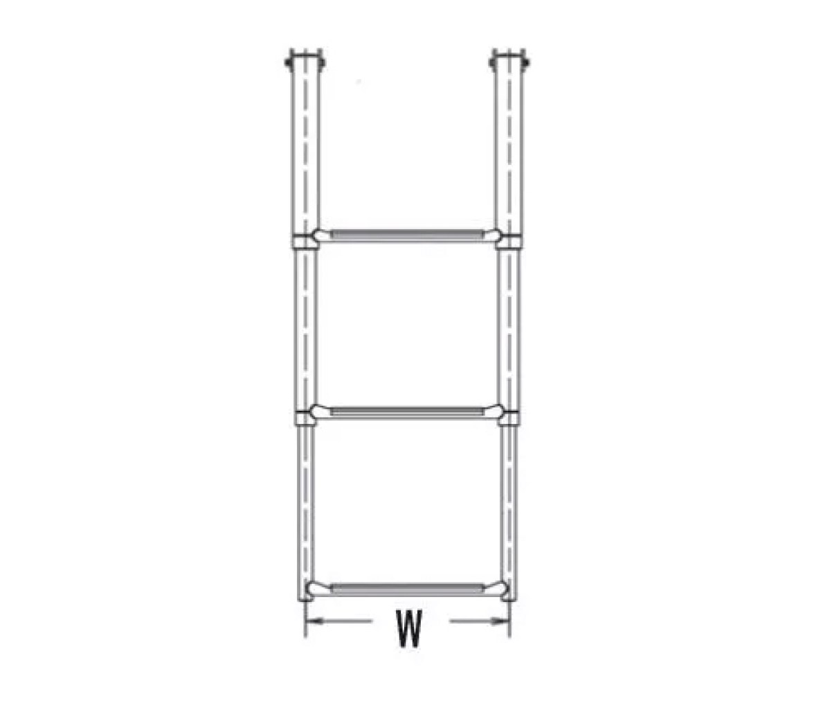 Escalera Plegable 4 Peldaños para Plataforma