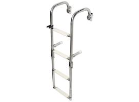 Escalera Plegable Acero Inoxidable con Fijaciones
