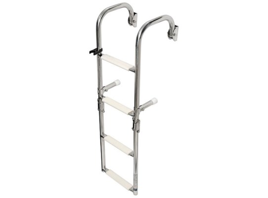 Escalera Plegable Acero Inoxidable con Fijaciones