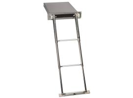Escalera Plegable con Caja Acero Inoxidable