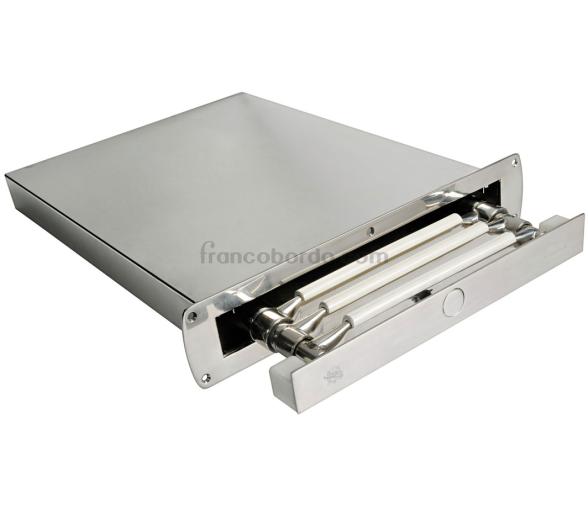 Escalera Plegable con Caja Acero Inoxidable