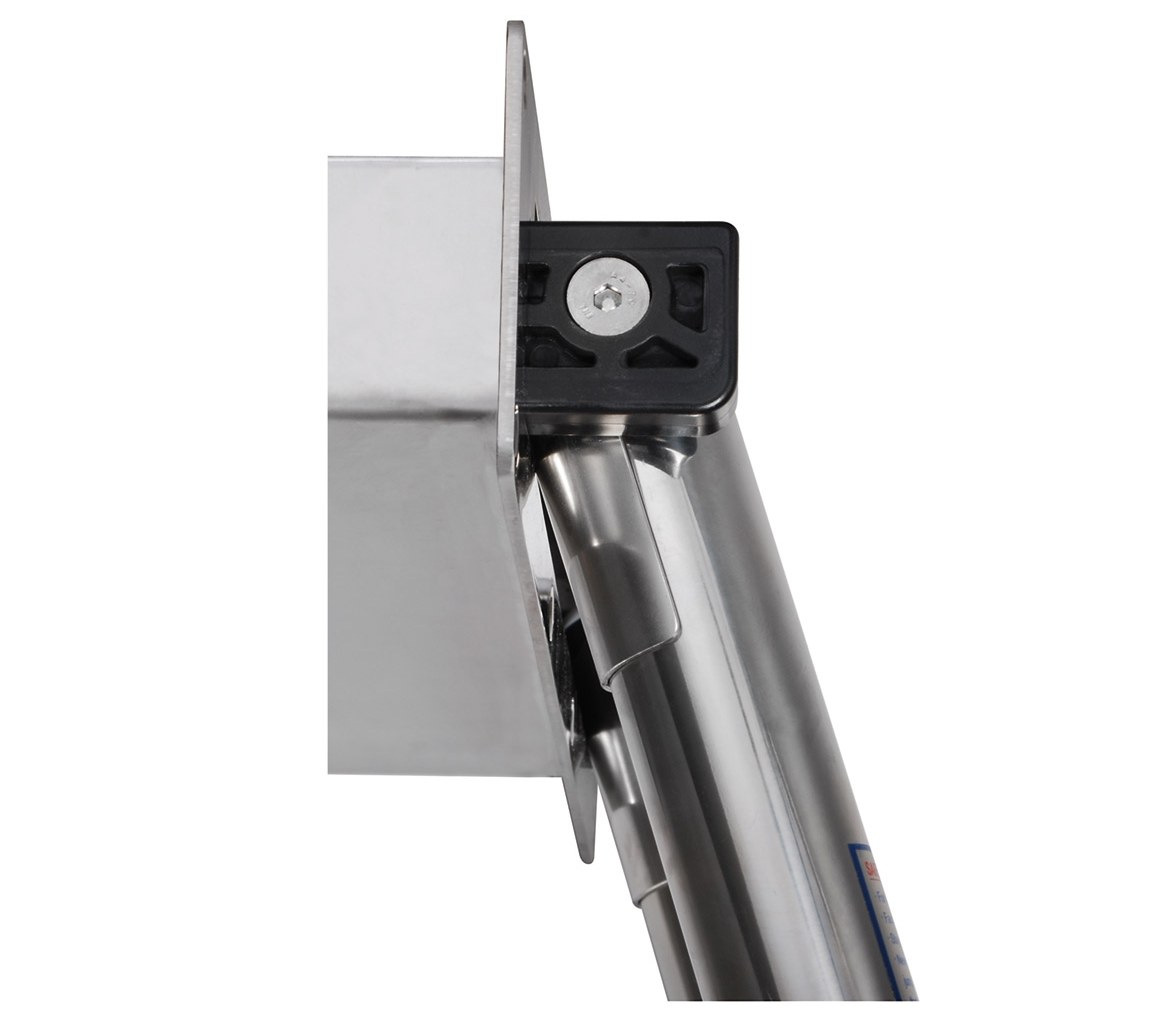 Escalera Plegable con Caja Acero Inoxidable Cierre Manual