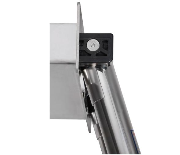 Escalera Plegable con Caja Acero Inoxidable Cierre Manual