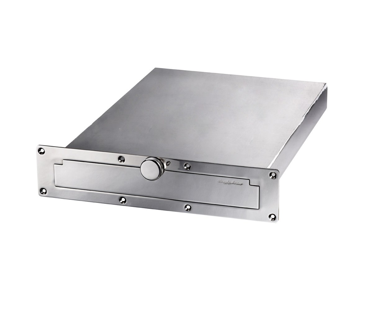 Escalera Plegable con Caja Acero Inoxidable Cierre Manual