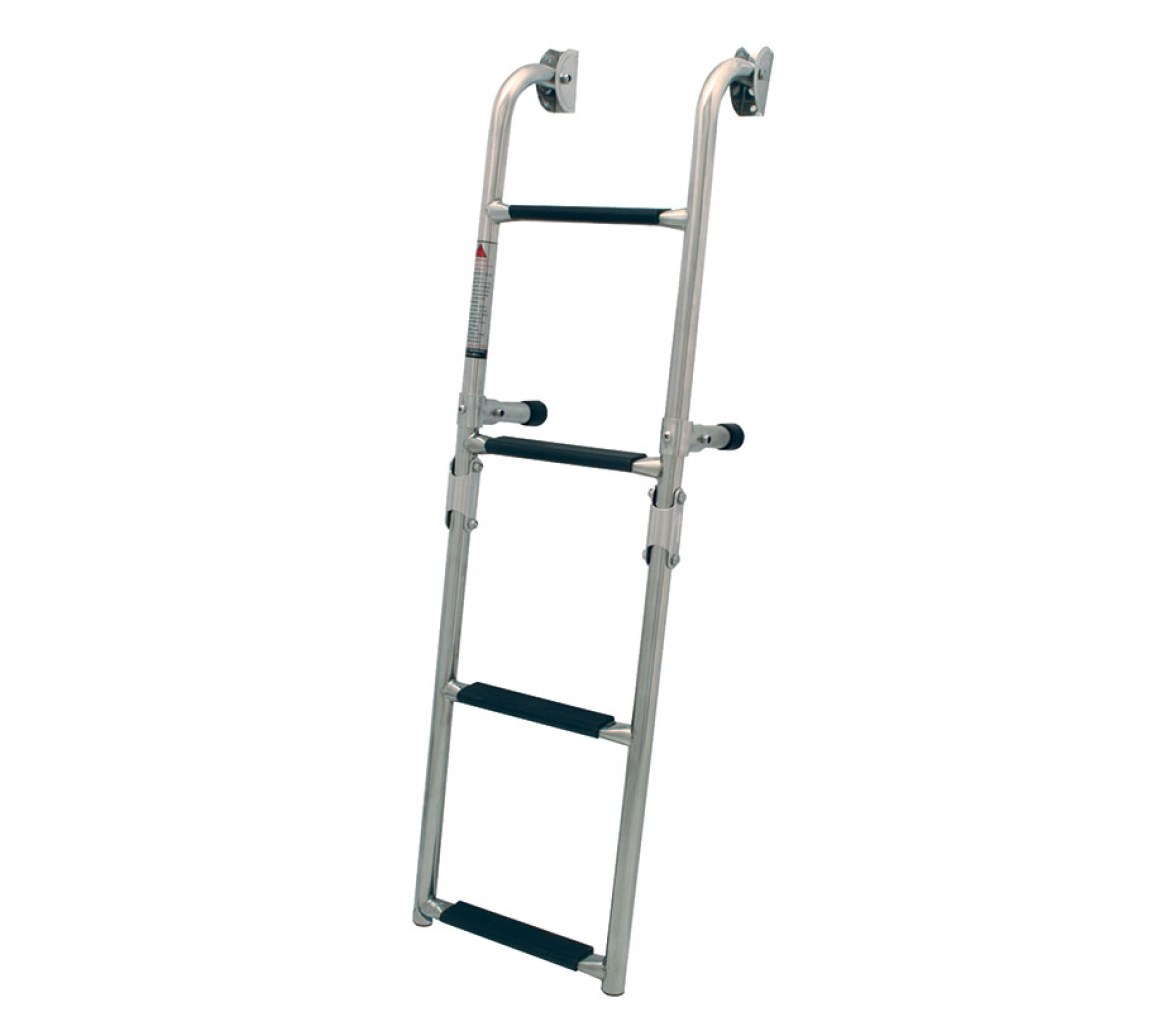 Escalera plegable de Popa, 1+2 Peldaños, Inox 316, 90º, L596xA257mm