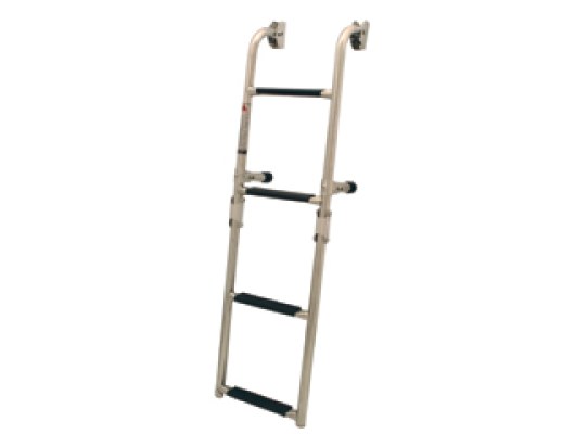 Escalera plegable de Popa, 1+2 Peldaños, Inox 316, 90º, L596xA257mm