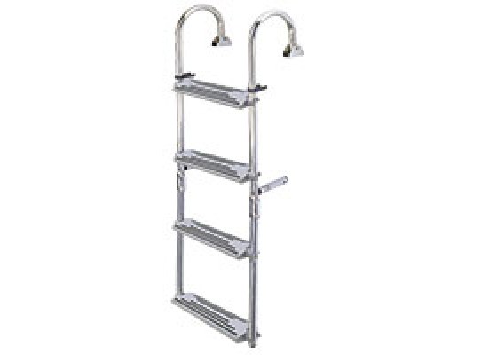 Escalera plegable de Proa, 2+2 Peldaños, Inox 316, 180º, L1050xA325mm
