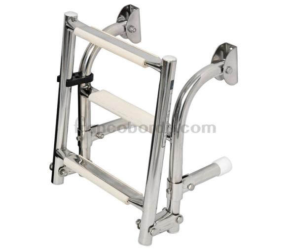 Escalera Plegable Estrecha Inox 3 Peldaños