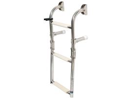 3 Steps Inox Foldable Ladder Wall Mounting