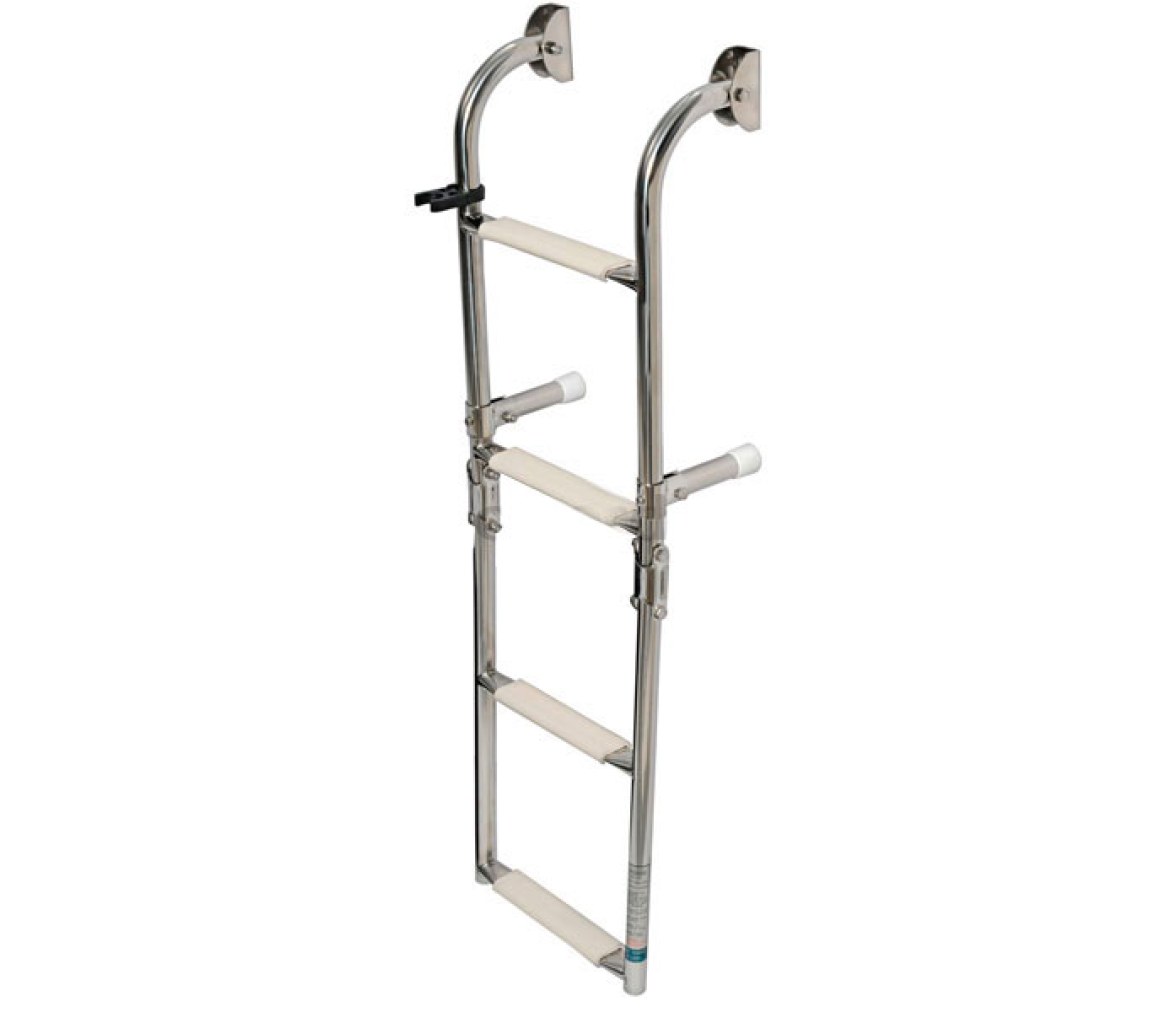 Escalera Plegable Inox 4 Peldaños