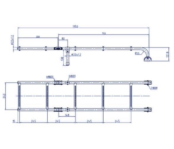 Escalera Plegable Inox 5 Peldaños