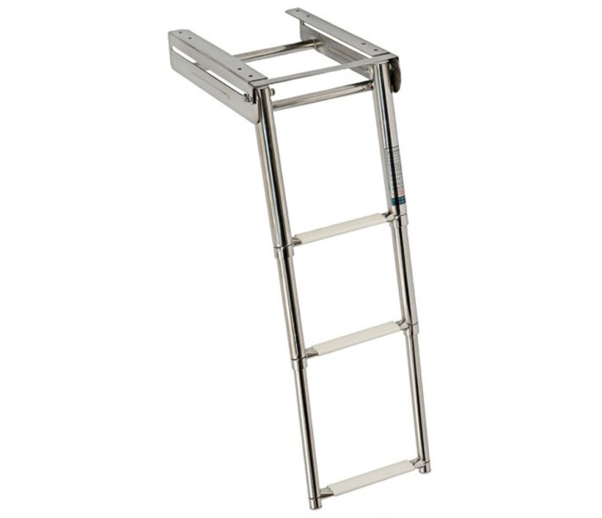 Escalera Plegable Inox Peldaños Ovalados