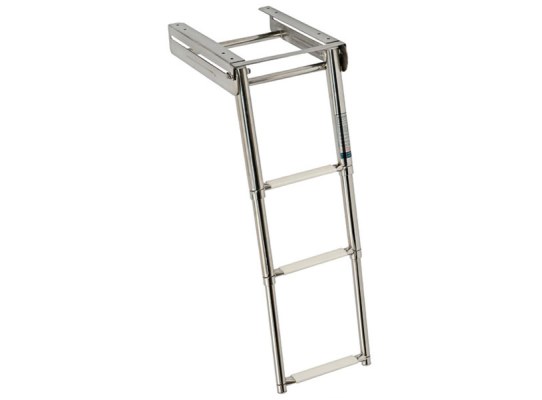 Escalera Plegable Inox Peldaños Ovalados