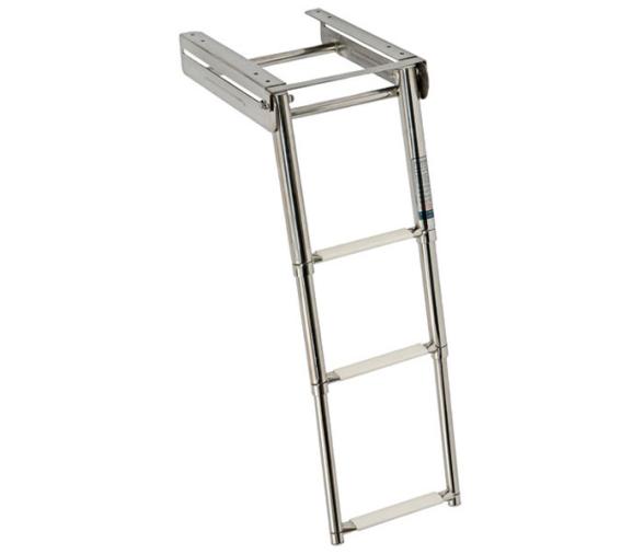 Escalera Plegable Inox Peldaños Ovalados