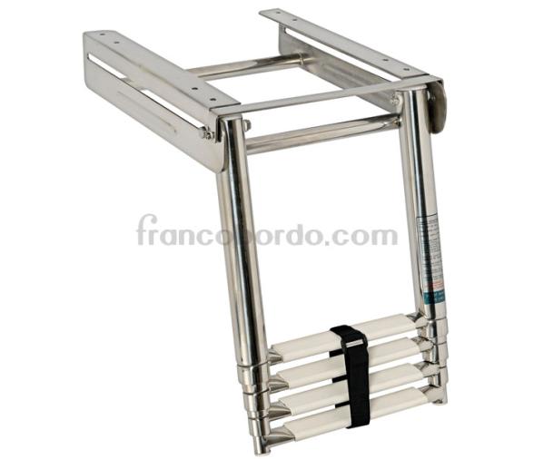 Escalera Plegable Inox Peldaños Ovalados