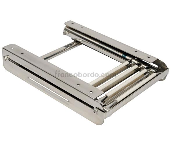 Escalera Plegable Inox Peldaños Ovalados