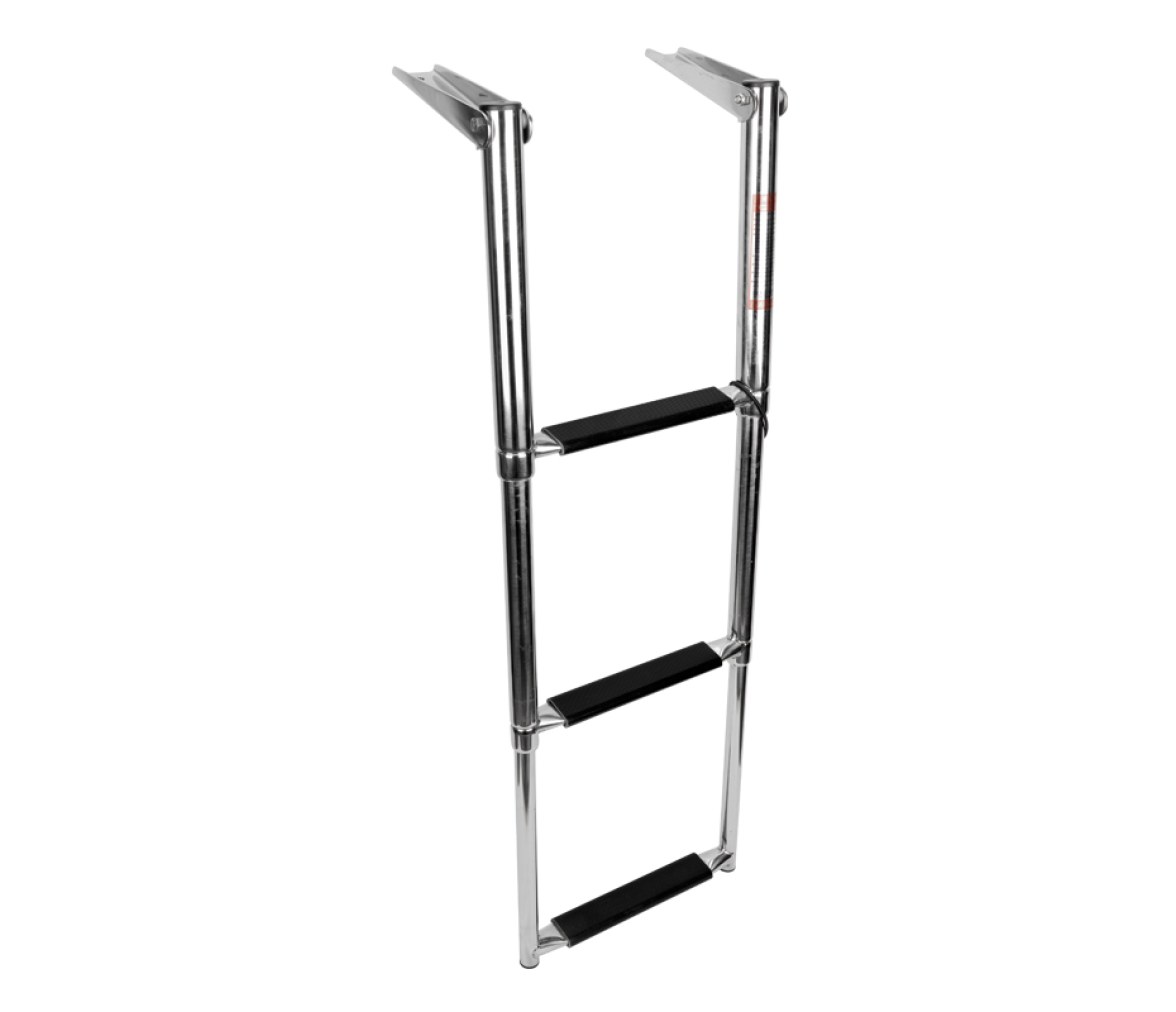 Escalera Telescópica, 3 Peldaños, Inox 316, L875xA290mm