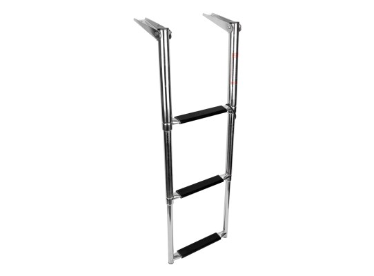 Escalera Telescópica, 3 Peldaños, Inox 316, L875xA290mm