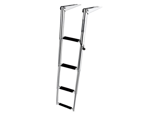 Escalera telescópica, 4 peldaños, Inox316, L1145xA395