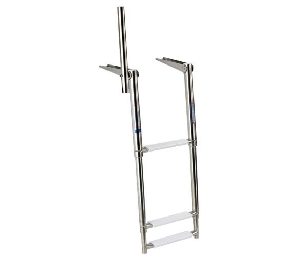 Escalera Telescopica Acero Inoxidable con Asa