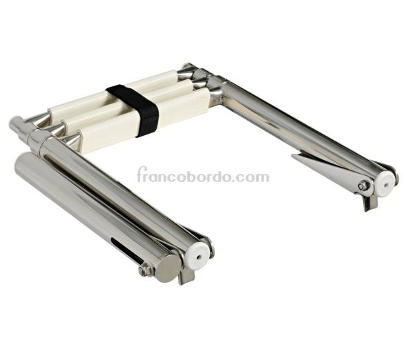 Escalera Telescopica Acero Inoxidable con Asa